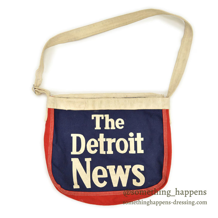 1960's~ The Detroit News NEWS PAPER BAG... SMALL