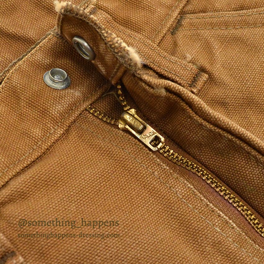 1970's CARHARTT BROWN DUCK WORK PANTS... W31/L27