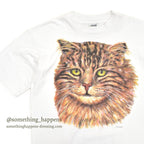 1990's ONEITA CAT PRINT T-SHIRT ... XL