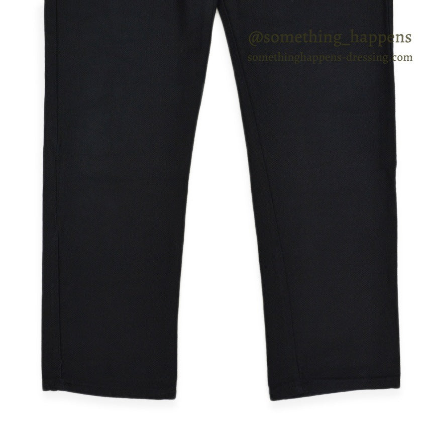 1970s UNKNOWN Piqué Black Tapered Pants... W31/L29