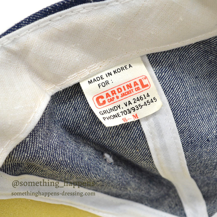 〜1990's CARDINAL CAP & JACKET CO. DENIM TRUCKER CAP 1 ... S/M