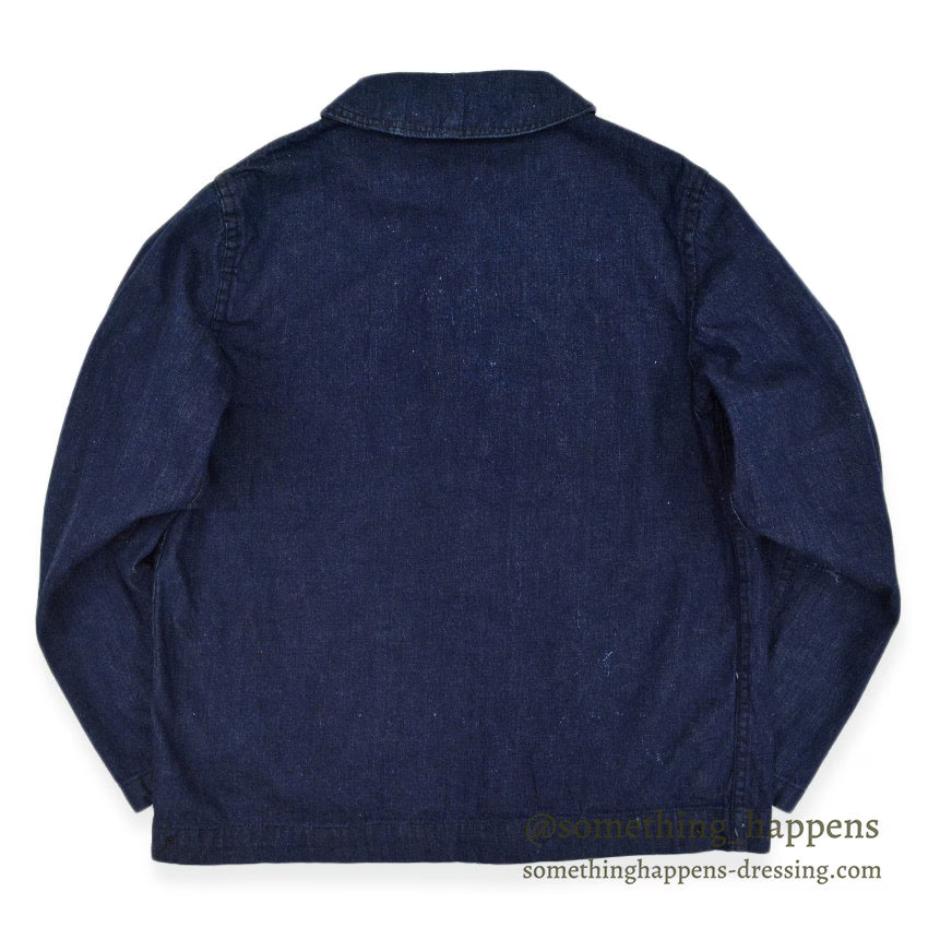 1940's U.S.NAVY WW2 SHAWL COLLAR DENIM JACKET DARK ...