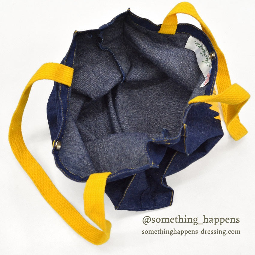 1990's LIZ LAUTER SUN FLOWER DENIM TOTE BAG ...