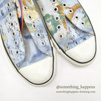 1990's DEADSTOCK CONVERSE ALLSTAR LO LT BLUE PRINT Made in USA... 9
