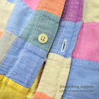 1990's J.CREW CRAZY COLOR PATCHWORK BD L/S SHIRT ... M
