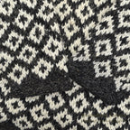 OLD ECUADOR HAND MADE WOOL KNIT SWEATER CROSS B/ W ... L
