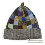 1990's~ J.CREW PATCHWORK WOOL KNIT CAP...
