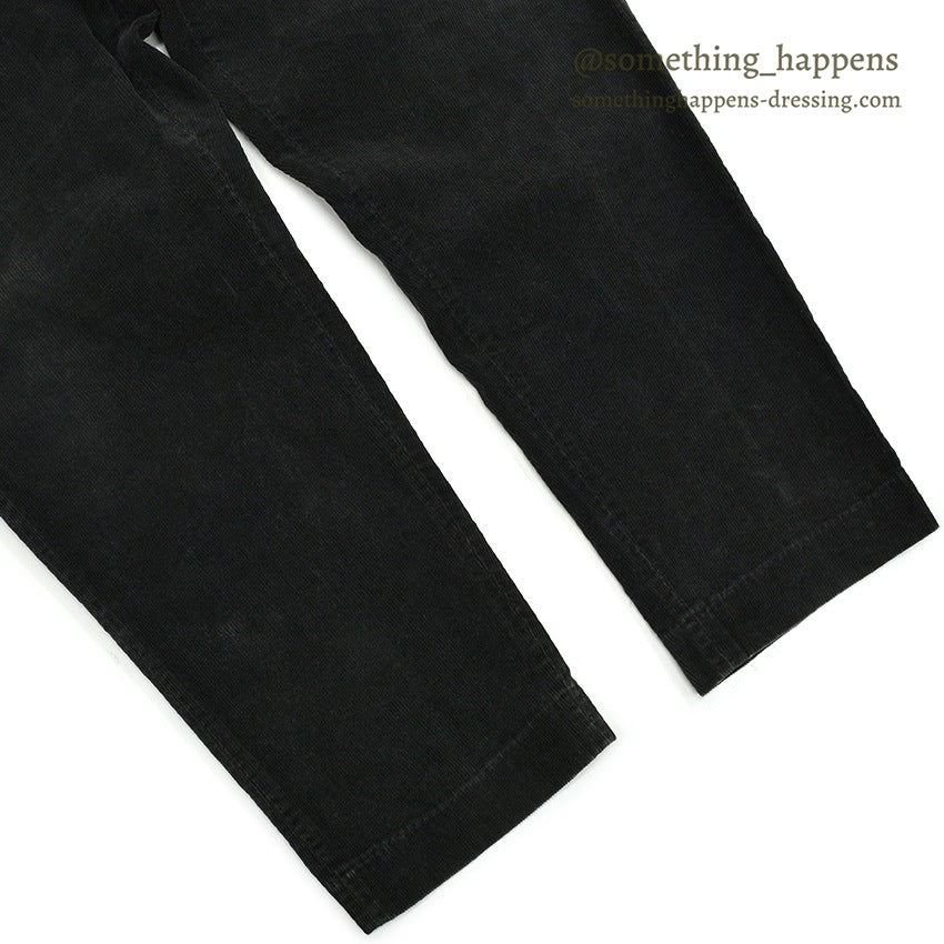 1960's BLACK CORDUROY SLACKS...W35/L28