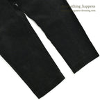 1960's BLACK CORDUROY SLACKS...W35/L28