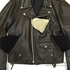 1980's SCHOTT 125 DOUBLE RIDERS JACKET BACK PAINT... 40