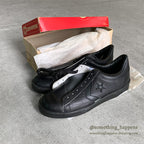 1980's DEADSTOCK CONVERSE ALLSTAR OFFICIAL PRO OX BLACK LEATHER... 81/2