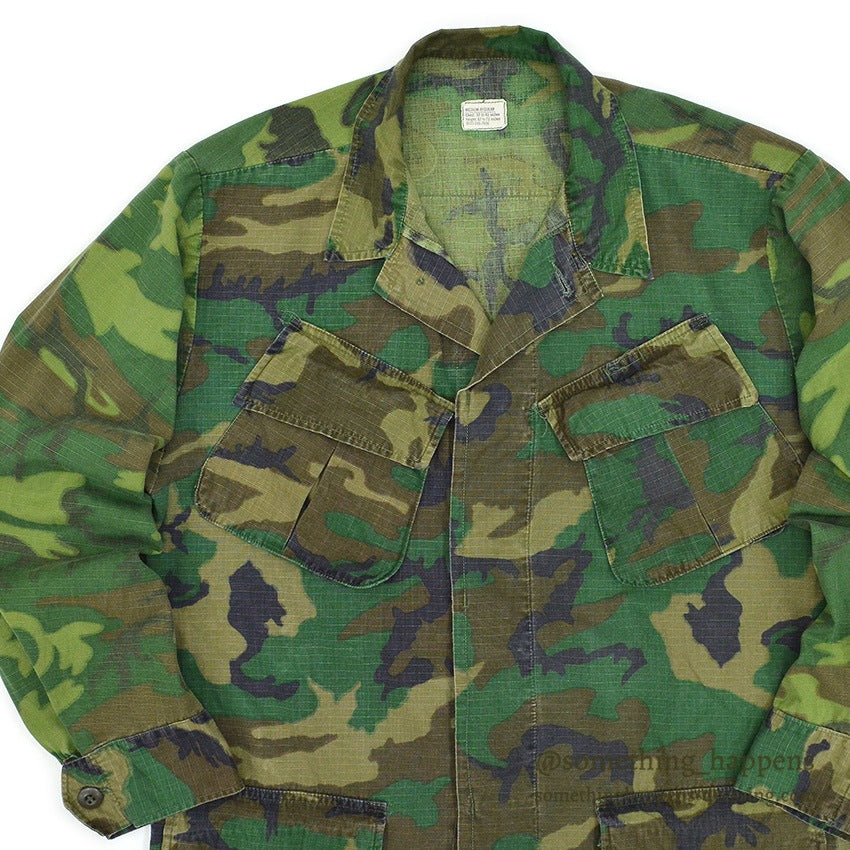 1960's USARMY ERDL JUNGLE FATIGUE JACKET MIX LEAF... MR