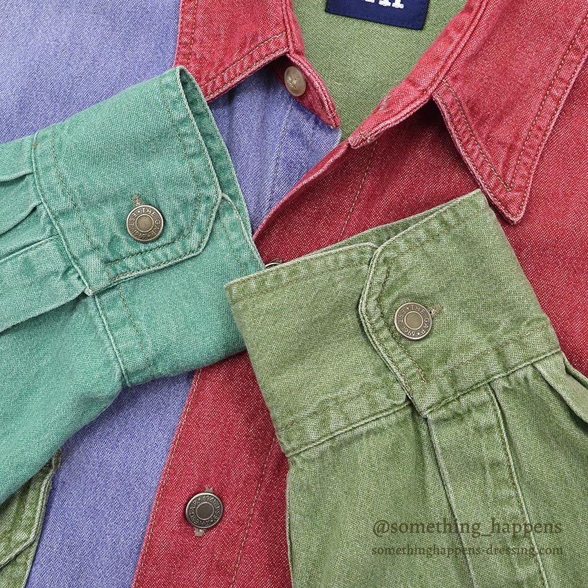 1980's〜 GAP MULTI COLOR DENIM WORK SHIRT ... L