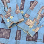 1950's PENNEY'S TOWNCRAFT PRINT FLANNEL SHIRT FADED...S