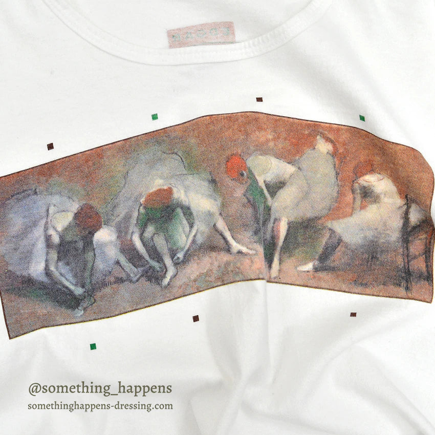 1990's anvil EDGAR DEGAS Frieze of Dancers ART T-SHIRT ... XL