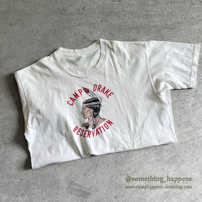 1960s BSA CAMP DRAKE RESERVATION Indian Face T-Shirt...