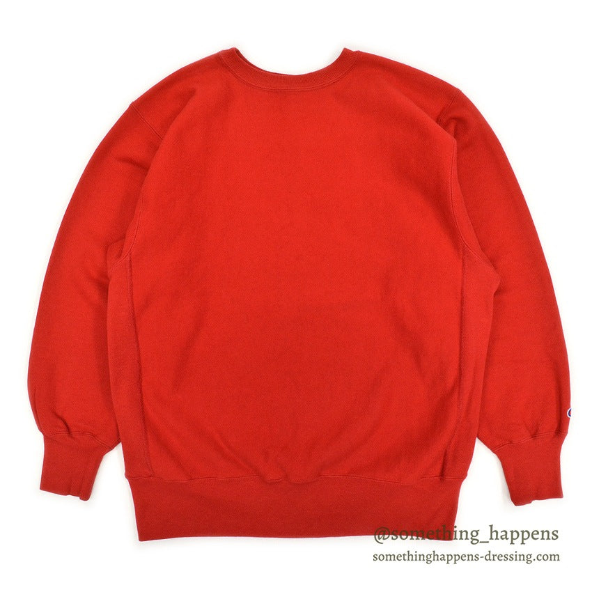 1990's CHAMPION REVERSE WEAVE BLANK SWEAT SHIRT RED/MINT ... X-LARGE