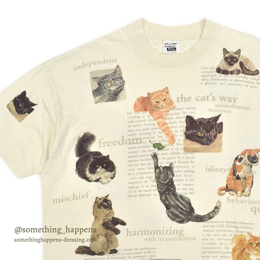 1990's REL-E-VANT PRODUCTS CAT PRINT T-SHIRT ... XX-LARGE