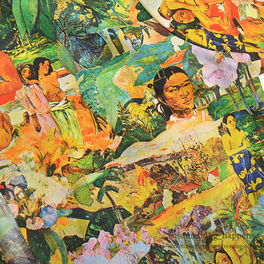 1970s~ ROSS SUTHERLAND Gauguin ART PRINT S/S SHIRT ... M