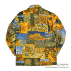 1970's STROMBERYS SPORTSWEAR ゴッホ ART PRINT L/S SHIRT ... M
