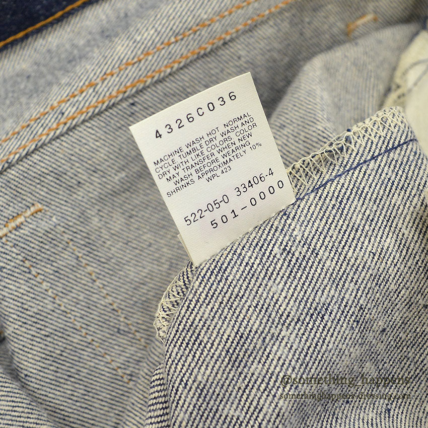 1990's DEADSTOCK Levi's 501 DENIM PANTS Made in USA... W34/L33