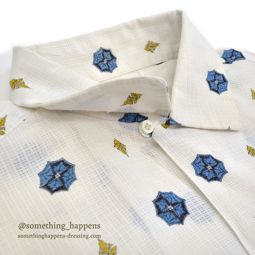 ~1960's ARROW GEOMETRIC PRINT S/S SHIRT 2 ... MEDIUM