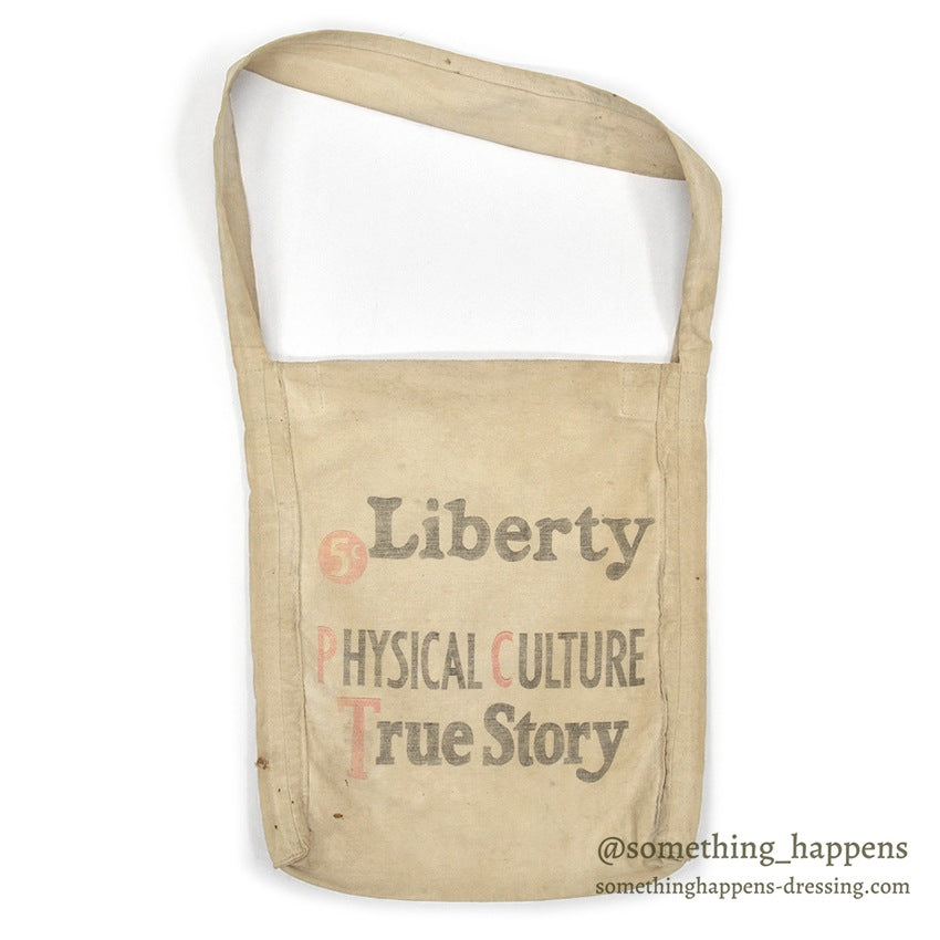 1930's~ LIBERTY PHYSICAL CULTURE TRUE STORY MAGAZINE DELIVERY BAG ...