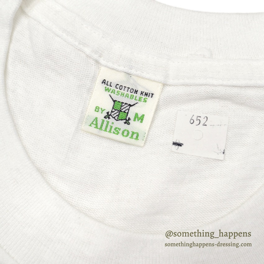 1960's DEADSTOCK ALLISON SMILEY FACE T-SHIRT...M