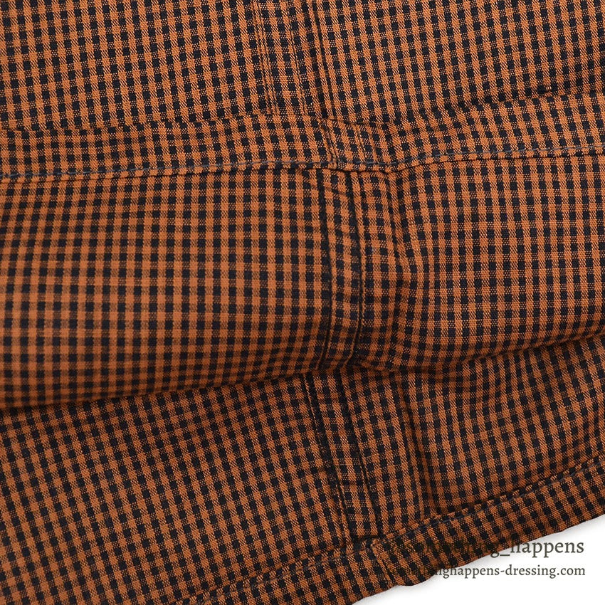 1950's~ DEADSTOCK COLEBROOKE BROWN/BLACK PIN CHECK L/S SHIRT... L