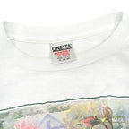 1990's ONEITA JUDY BUSWELL FLOWER ART PRINT T-SHIRT ... XL