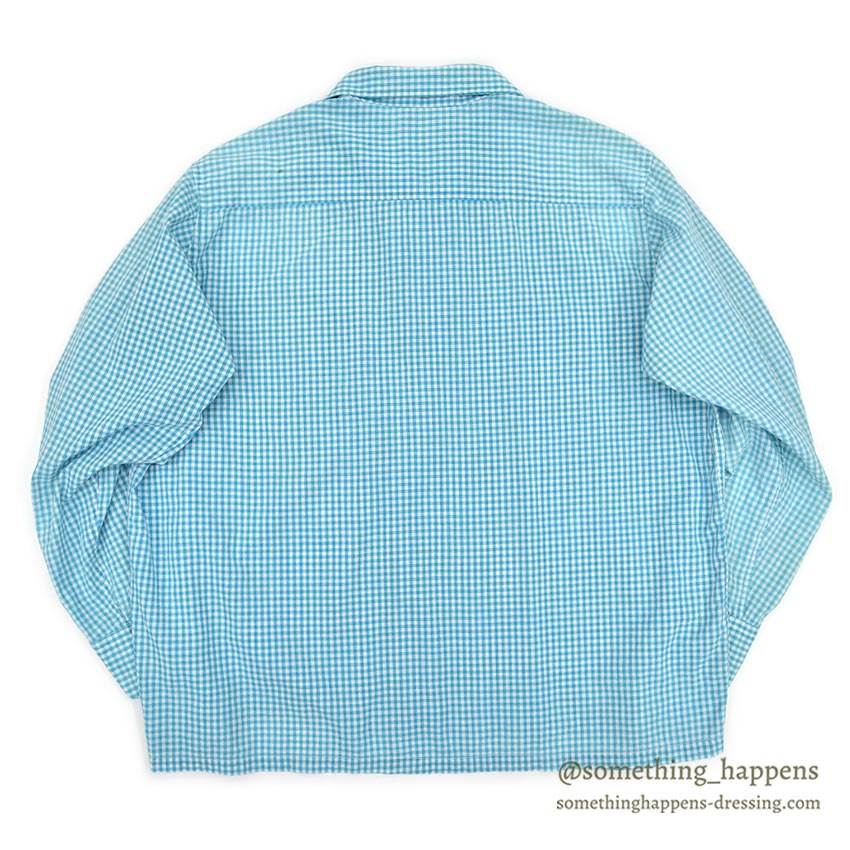 1950's PILGRIM GINGHAM CHECK L/S SHIRT LIGHT BLUE/WHITE ... L