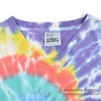 1990's STANLEY DESANTIS TIE DYE V-NECK T-SHIRT... LARGE