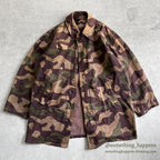 1960's CZECHOSLOVAKIA MILITARY BROWN DYED SALAMANDER PATTERN CAMO COAT...