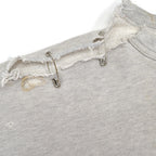 1960's CUT OFF FRONT-V SWEAT SHIRT WORN ... AS IS