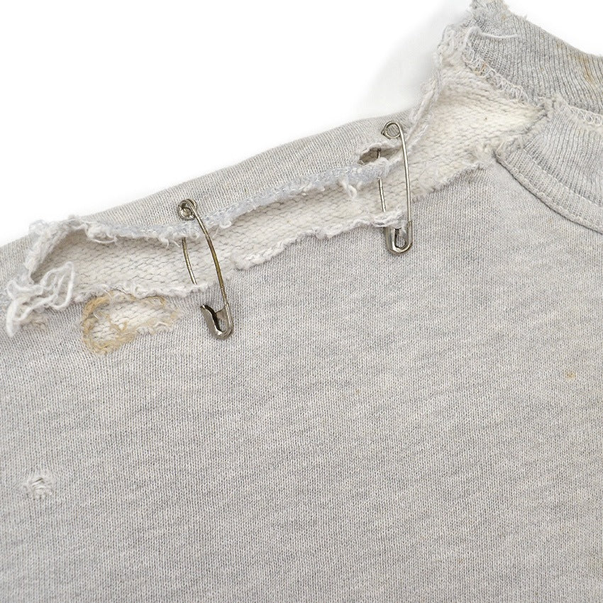 1960's CUT OFF FRONT-V SWEAT SHIRT WORN ... AS IS