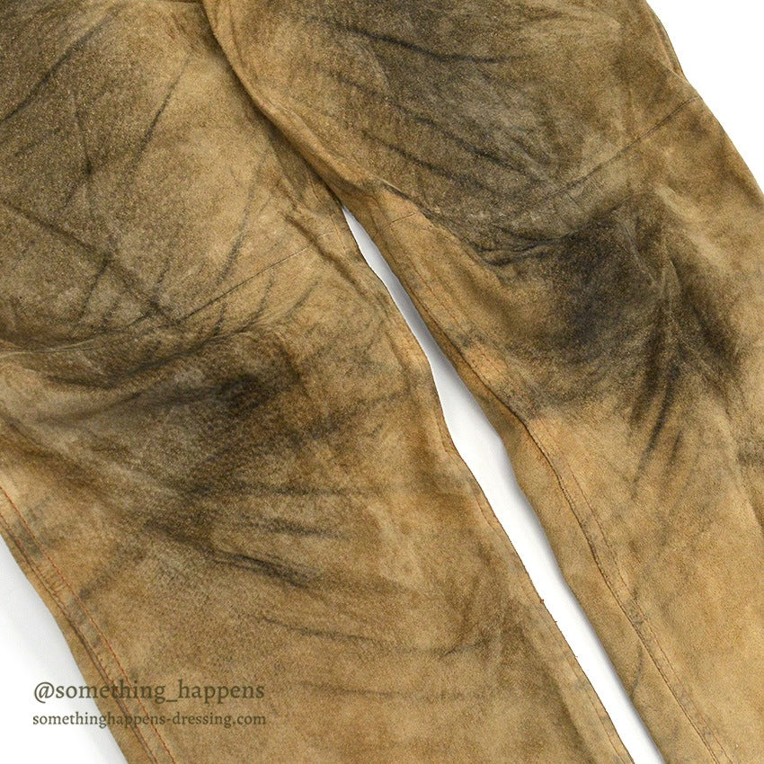 1970's~ SCULLY BROWN LEATHER PANTS...W33/L29
