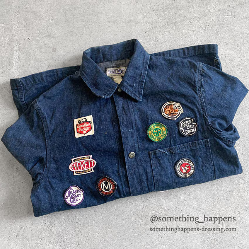 1950's DUBBLEWARE MEMORIAL RAILROAD DENIM COVERALL...