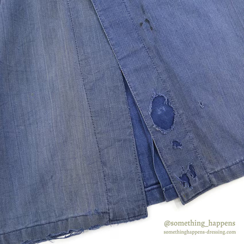 1940's Lee MOBIL PEGASUS EMBROIDERY HBT SHOP COAT TWO-TONE ... 42