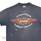 1980's HANES HARLEY-DAVIDSON FADED BLACK T-SHIRT ... L