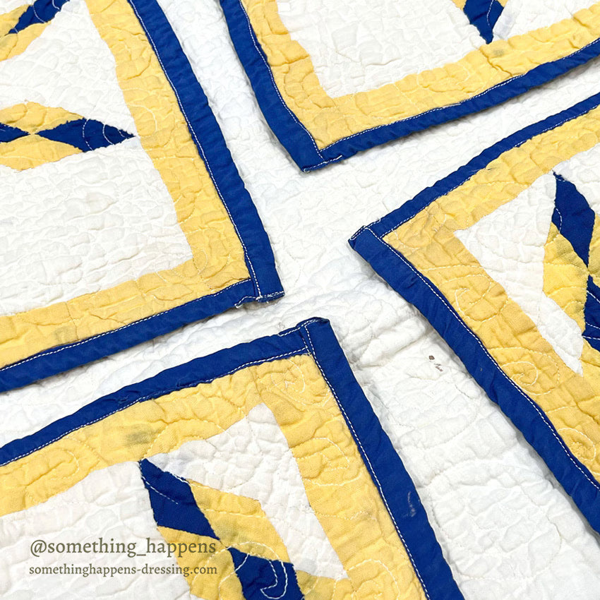 EIGHT POINT STAR PATCHWORK QUILT... 188cm/156cm