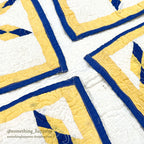 EIGHT POINT STAR PATCHWORK QUILT... 188cm/156cm