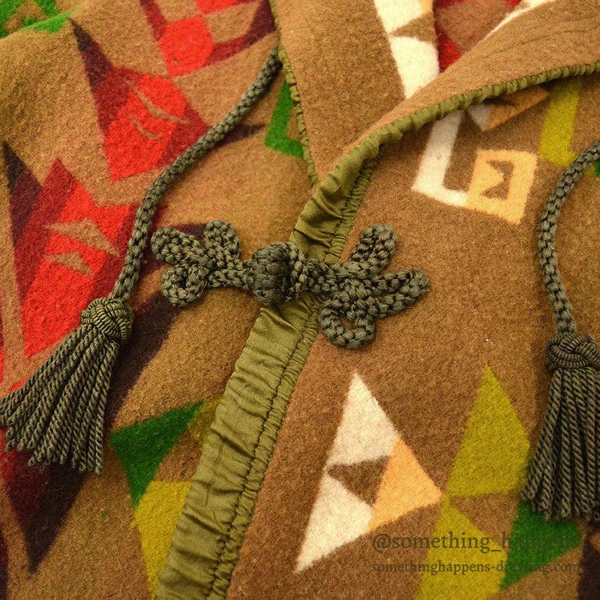 1920's PENDLETON INDIAN BLANKET COAT CHIEF BROWN ...