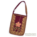 1950's~ KHYBER HAND MADE EMBROIDERED RED VELVET SHOULDER BAG...