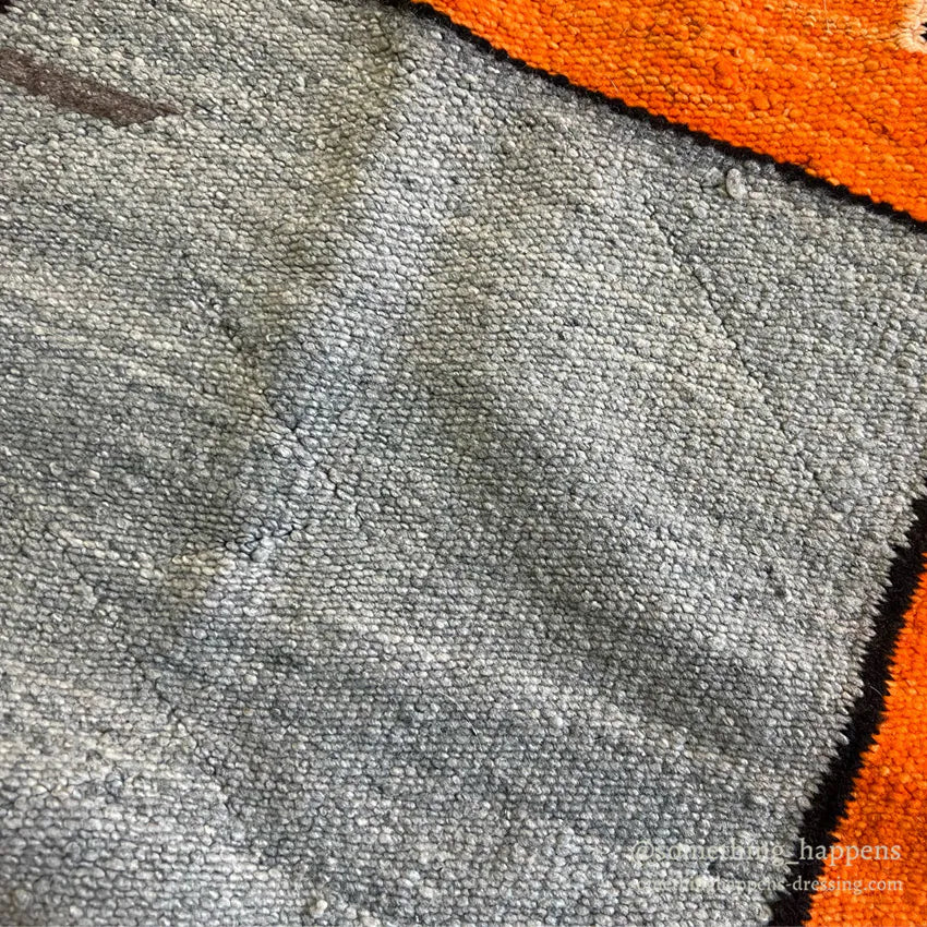 ~1930's NAVAJO RUG GRAYFIELD AND ORANGE ART RARE... 74cm/58cm