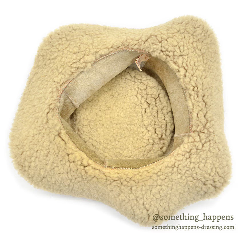 1980's~ BICK HAND MADE SHEARLING HAT...L