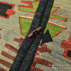 1990's~ LEATHER & KILIM PRODUCT BY SAO WOOL CARDIGAN...