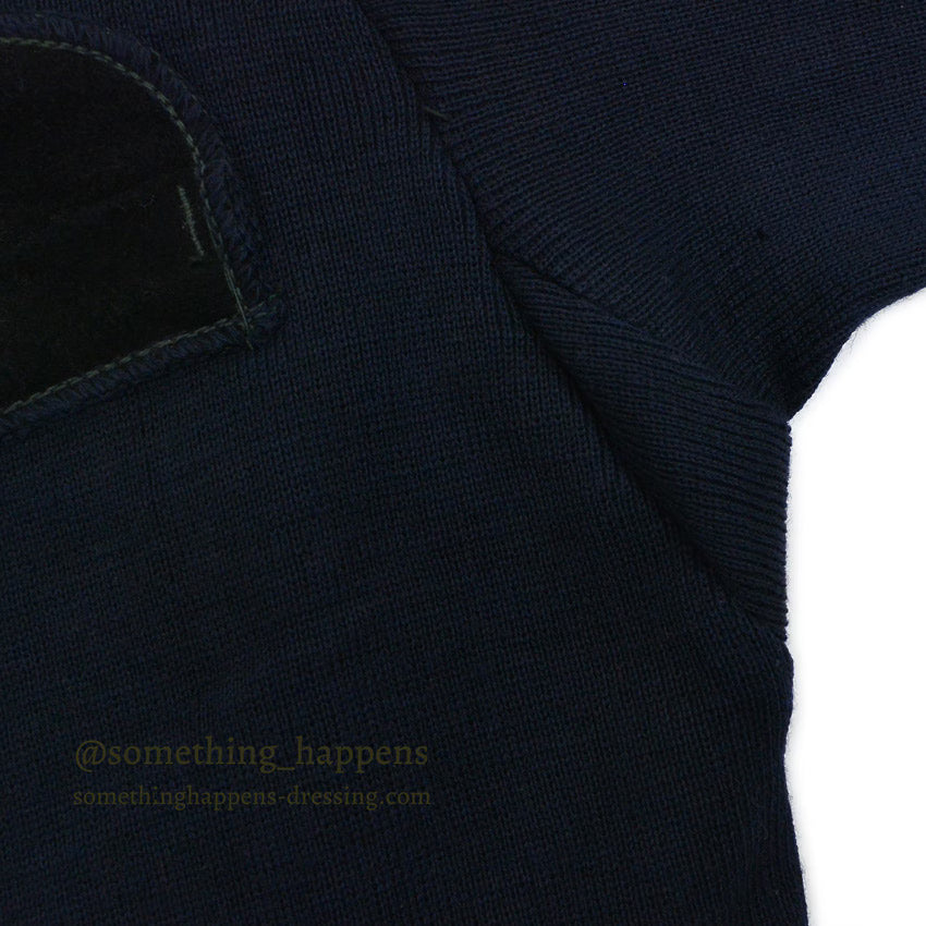 1960's SKOOKUM SHOOTING ZIP UP WOOL CARDIGAN DARK NAVY... 42