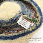 1980's LLBEAN MUTED BLUE STEWART WOOL HAT & WOOL SCARF...