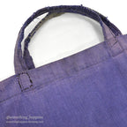 ~1950's HOME MADE FADED BLUE CANVAS TOTE BAG...