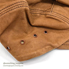 1980's DEADSTOCK LLBEAN CHESTNUT LEATHER CAP...L/XL
